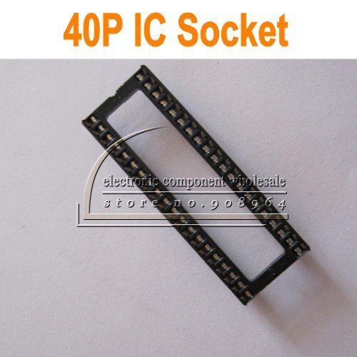 100 stk / lot ic-sokkel 40p 40- pin dip ic-sockets adapter loddetype bred bred krop