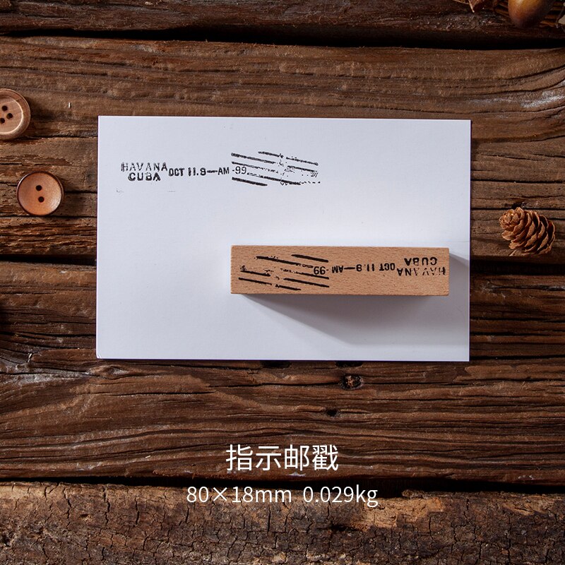 Antique Postmark Wood Seal Bullet Journal Rubber Stamps for Scrapbooking Cards Decoration Embossing Craft standard stamp: 3