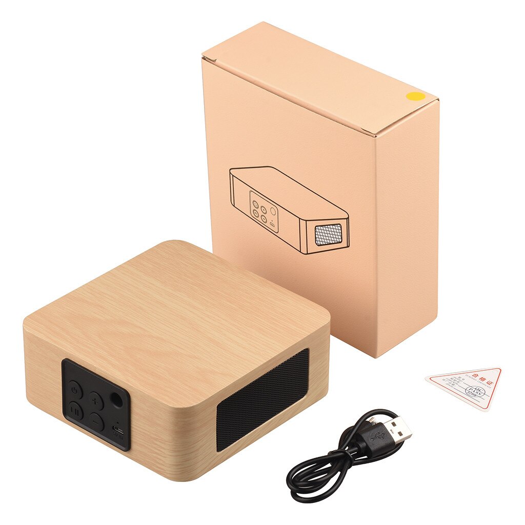 Bluetooth Speakers Retro Houten Bluetooth Speaker Hifi Draadloze Dual Luidsprekers 3D Surround Luidspreker Mini Usb Opladen