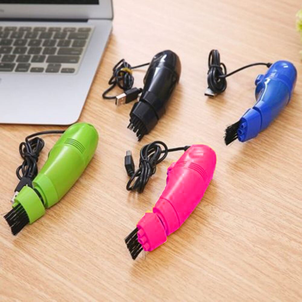 6 farver mini computer støvsuger usb tastatur renere pc bærbar børste støv rensesæt til stationære computere tastaturer rense værktøjer