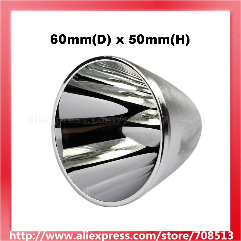 60 Mm (D) X 50 Mm (H) smo/Op Aluminium Reflector Voor Cree Xm-L/Xhp Led
