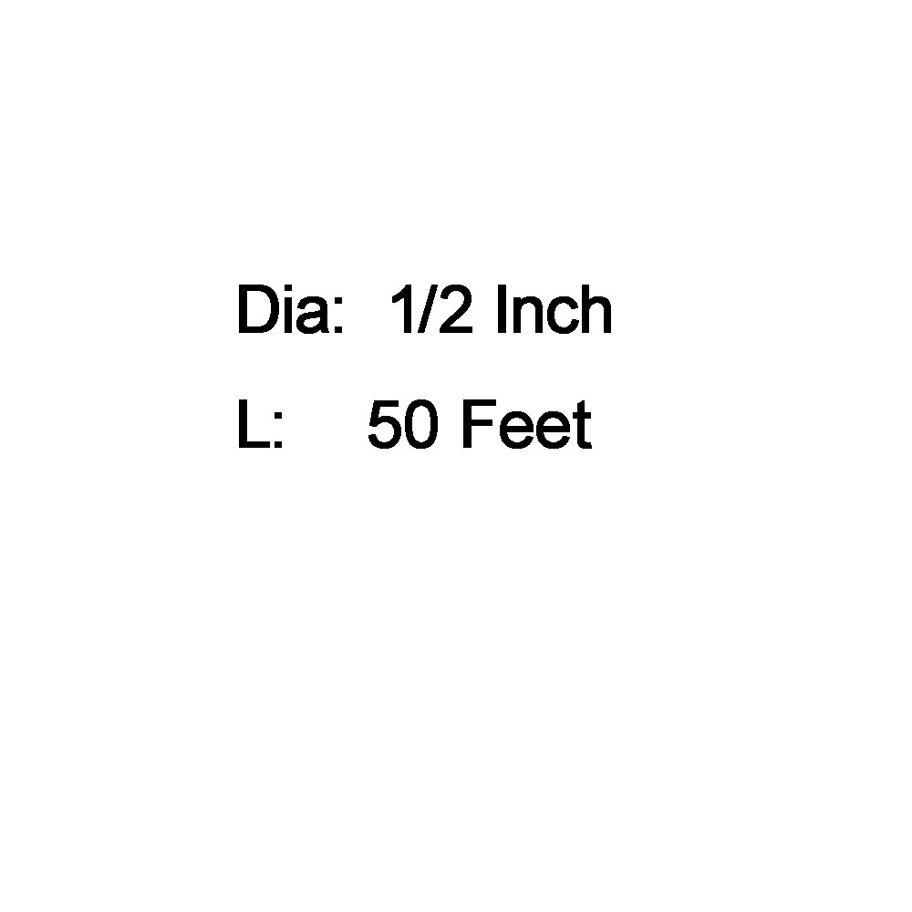 Double Braided Nylon Black DockLine Boat Dock Line Mooring Rope Anchor Rope Ultra Strong Dock Lines 16.5 Feet 25 Feet 50 Feet: 50FT 1-2in