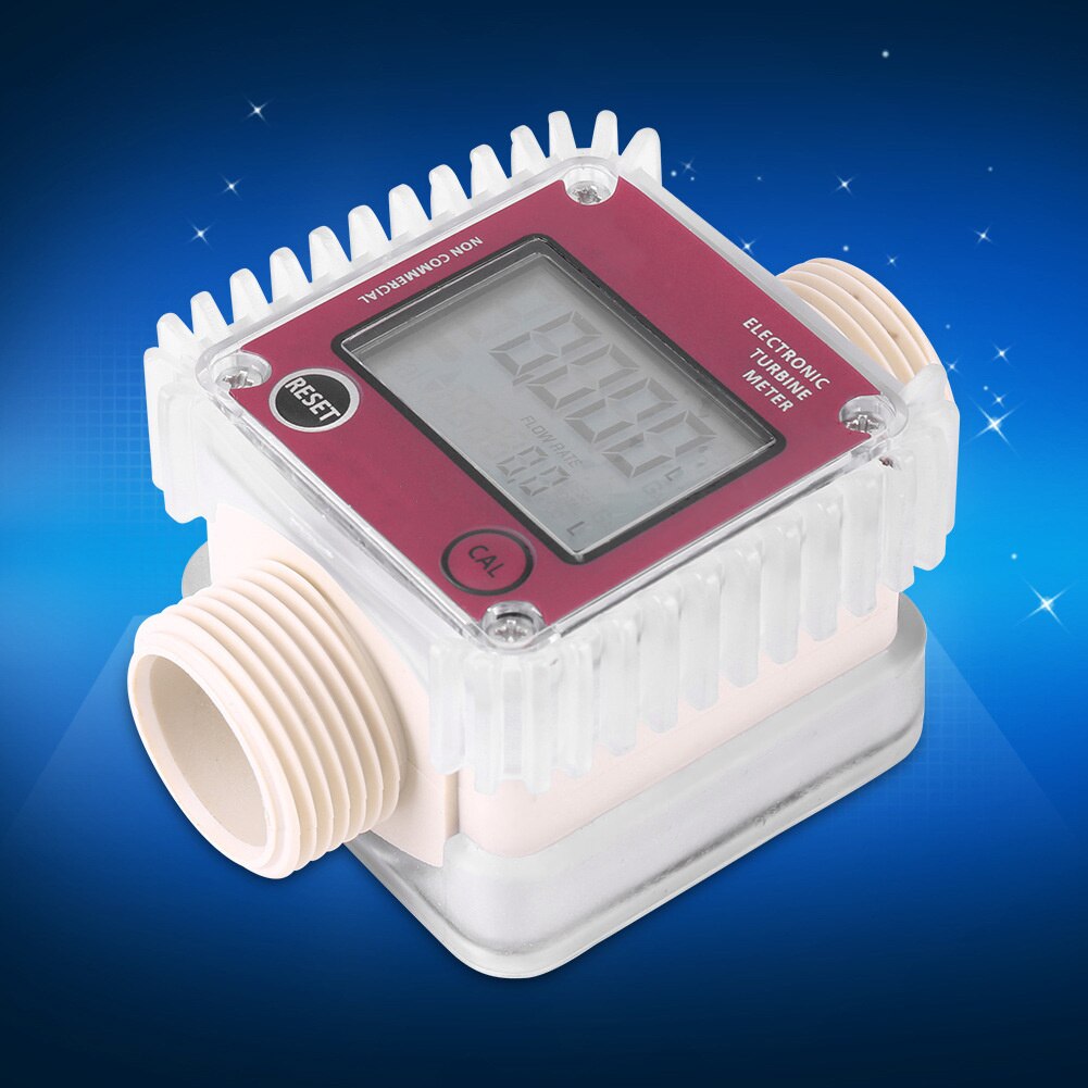 Digital K24 Turbine Flow Meter 1 Inch Vertical/Horizontal Diesel Oil Fuel Flow Meter Gauge For Chemicals Liquid Water