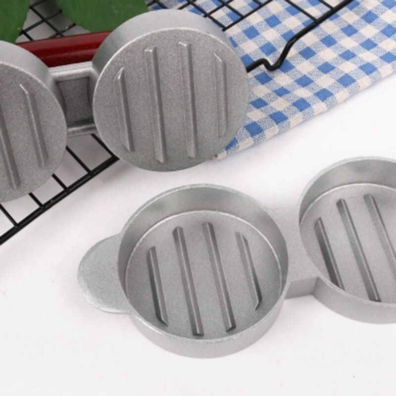 Mini Hamburger Presses Nonstick 3 Slot Small Burger Patties Press Triple Beef Burger Maker Mold Machine Meat Kitchen