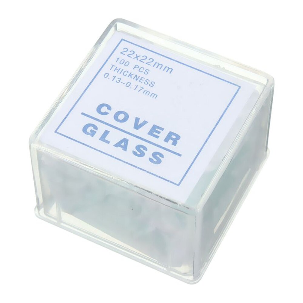 100 pcs Lâminas Transparentes Lamelas Coverslides 18x18 20x20 22x22 24x24mm Para microscópio