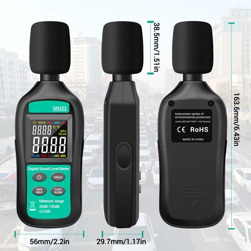 GN101 Digital Noise Meter Messung 35-135 db Intelligente Sound Level Meter Dezibel Monitor Logger Diagnose-Tool