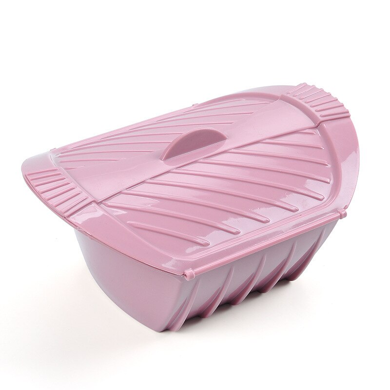 Kitchen Food Silicone Silicone Steamed Crab Rice Fish Bowl Steamer Microwave Oven Silicone Steamer with Lid: 1pcs-large