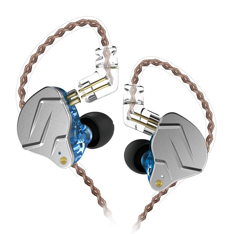 Kz zsn pro 1ba 1dd hybrid in ear -kuulokemonitori käynnissä urheilukuulokkeet hifi -kuulokkeet korvakuulokkeet kz zst  zs10 es4 as10 as06 kz zsn: Sininen ei mikrofonia