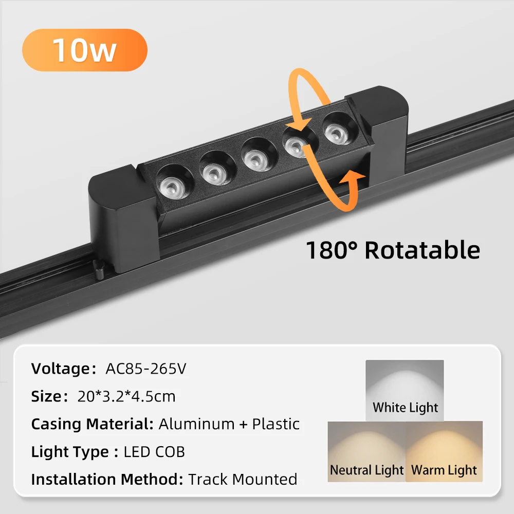 Conjunto completo de luz led para pista, 110v 220v, pendurado, trilho de iluminação de teto, holofote para decoração de sala de estar, quarto, lâmpada led track