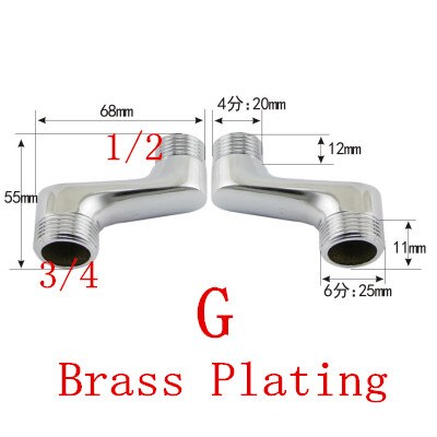 Douchekraan Verstelbare Adapter Solid Messing Wandmontage Breedte Verstelbare Hoekstopkraan S-vakbonden Badkamer Accessoires: green