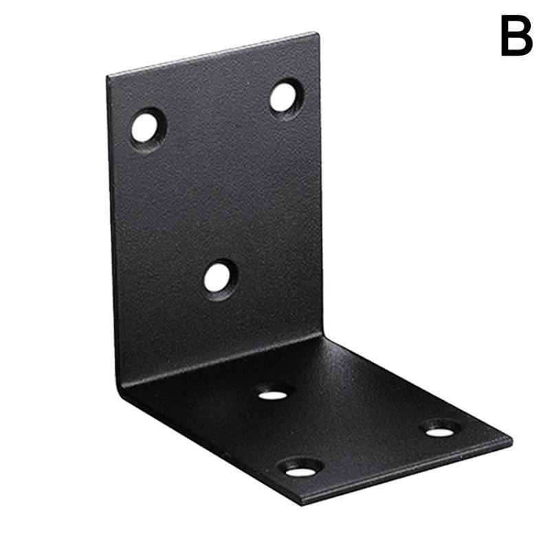 1pieces of steel support black L-shaped brackets, to hardwa with corners support screws to furniture fix right-an F3X3: B