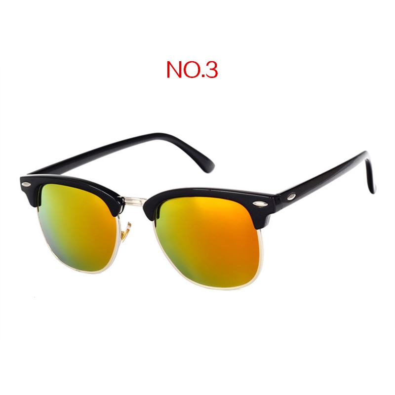 Yooske polariserede solbriller kvinder mænd klassisk mærke vintage firkantede solbriller kørsel spejl  uv400 til auto bil: No3