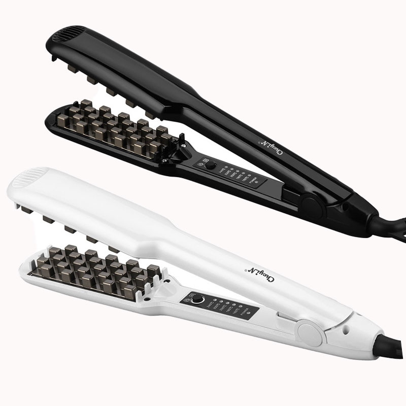 3D Fluffy plancha de pelo rizador de cerámica rizador de pelo Volumizing de hierro plano 5 calor eléctrico alisado del cabello rizado
