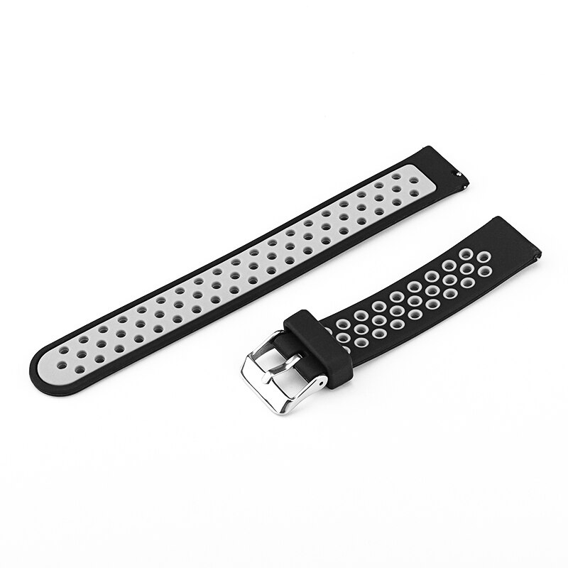 Correa de silicona de 18mm para huawei Talkband b5, muñequera de repuesto, porosa, transpirable, huawei band B5, Correa deportiva, tamaño ajustable: Black grey
