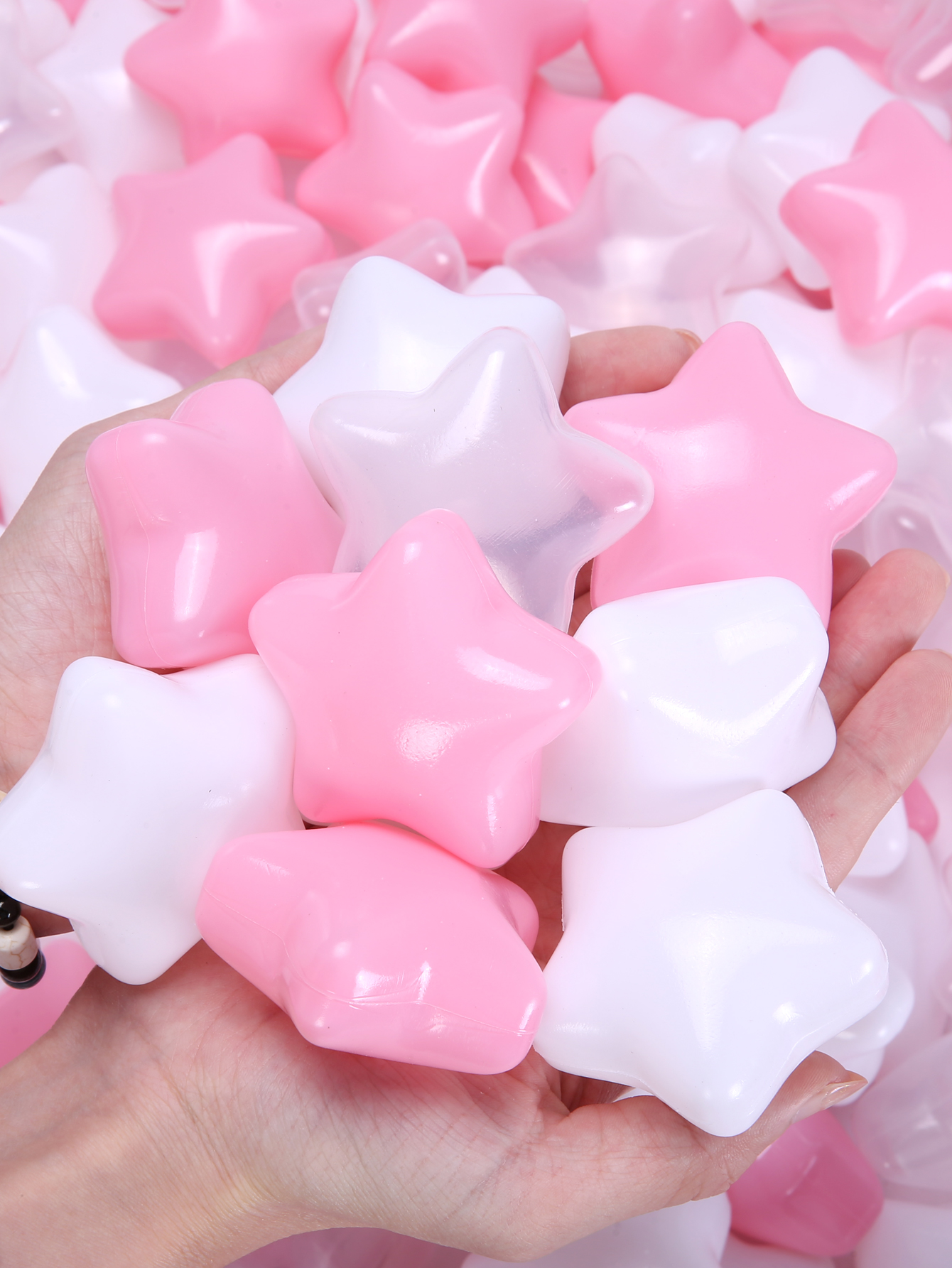 150pcs Non-Toxic Free BPA Soft Plastic Balls 2.67inch Star Multi-shaped for kids Play house Pool Birthday Party Decoration: Default Title