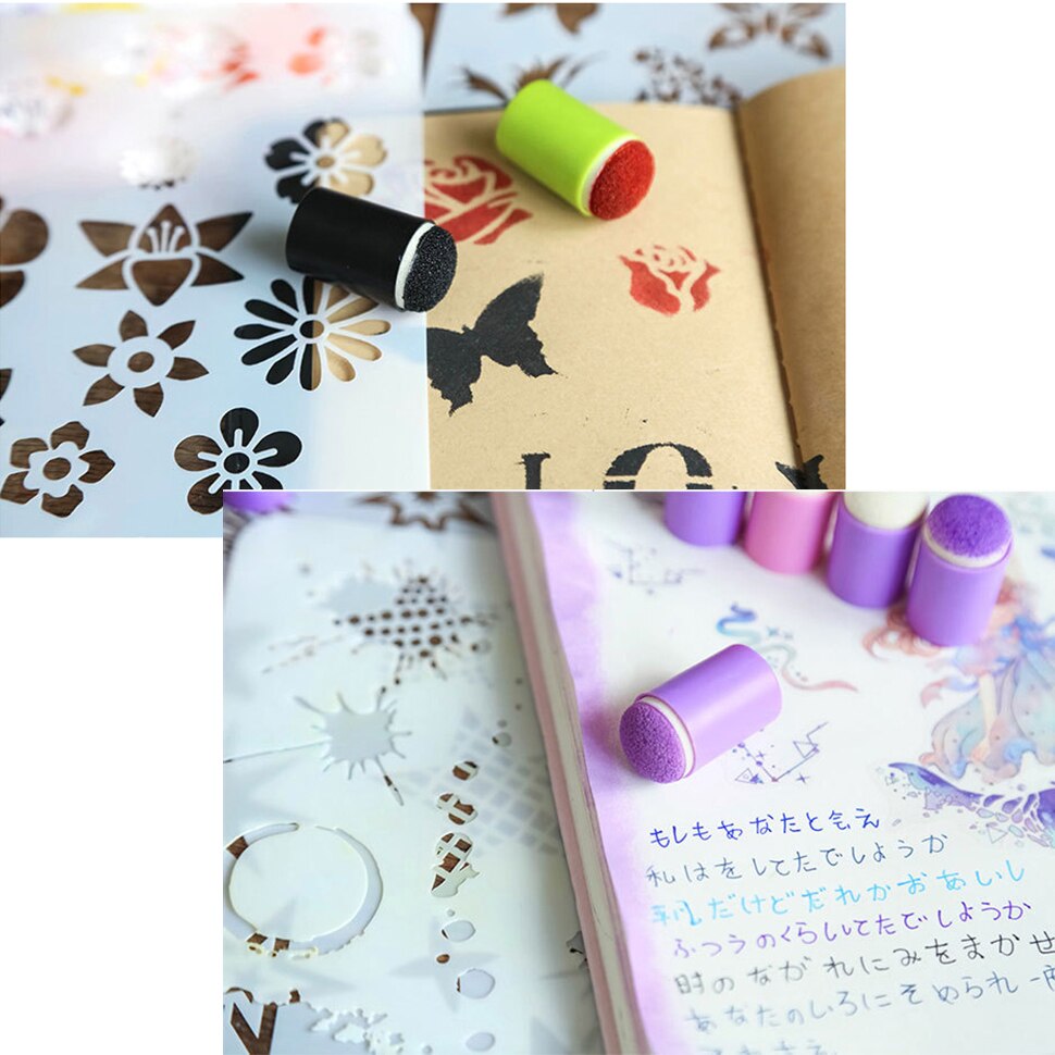 Colorful Makeup Finger Sponge Ink Pad Tools for Painting Ink Pad Stamping Diary Album Art Tools Stationery