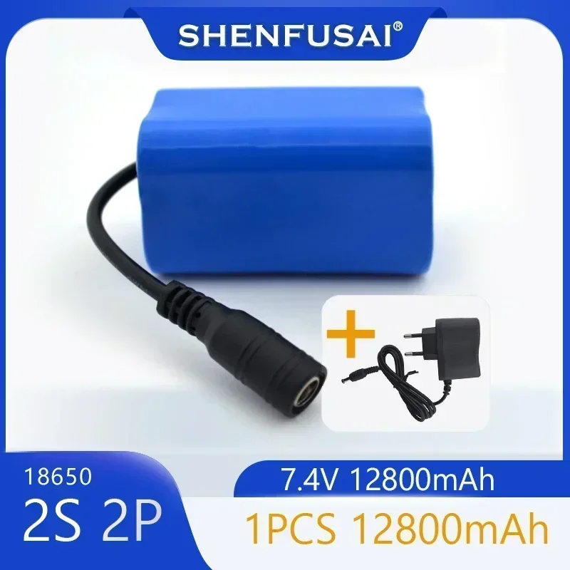 Batería Lipo mejorada, 7,4 V, 12800mah, T188, -5, T888, V007, H18, C18, Fernbedienung, Angeln, Colonia Boote, Ersatzteile: Silver