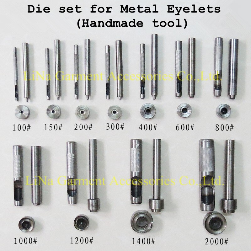 Juego de troqueles de ojales de metal de 8mm, máquina hecha a mano DIY para agujero de ojal, herramienta hecha a mano para ojales