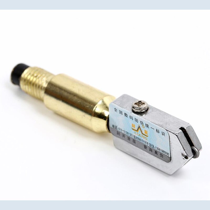 Glass Cutter Diamond Tip Steel Blade Cutting Tool Oil Feed Glass Cutter Antislip Metal Handle 3-12mm 180mm For Hand Glass Cutter