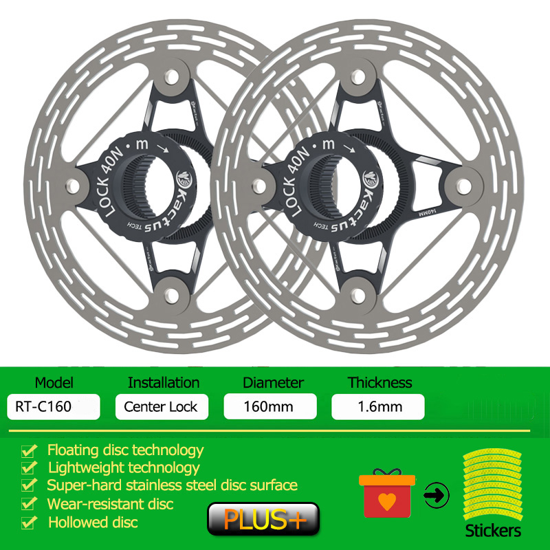 KACTUS Rotore del freno a discoteca per bicicletta ultraleggero 140/160mm Blocco centrale Addensare AL7505 Freno a galleggiante a discoteca a raffreddamento rapido per bici da strada MTB EBike