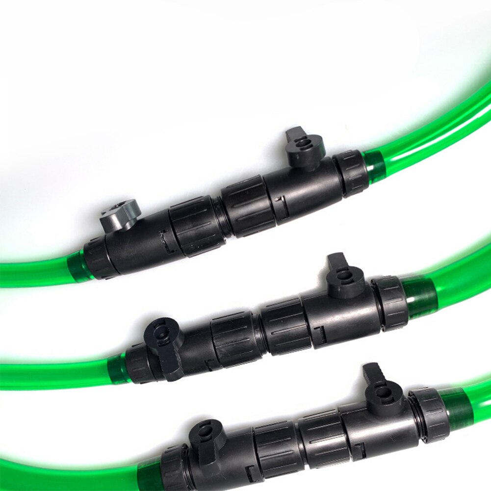 Conector de liberación rápida de doble grifo para acuario, válvula de Control de agua para peces, manguera, accesorios para pecera, 12mm/16mm