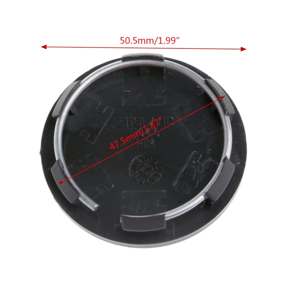 4x universal 50.5mm hjul senter felg navdeksel deksel navkapsel dekk trim bil auto