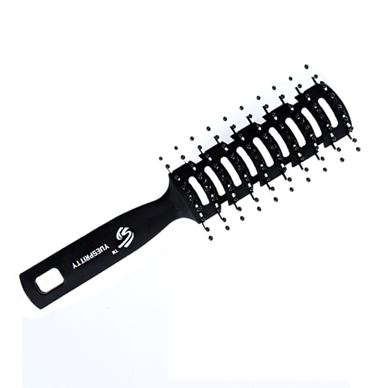 Barbería para hombres, juego de peine para el cabello, horquilla de diente ancho, cabeza de aceite Vintage, color negro