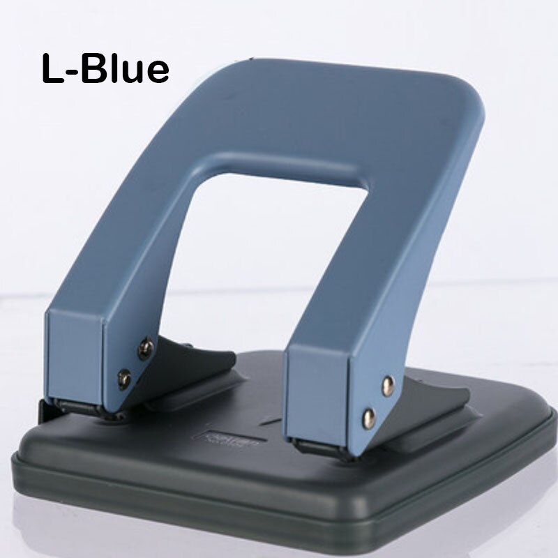 Multifunctional Office Desk Meidum Metal 2-Hole punch 6mm hole punch A3/A4/A5/B4/B5 Paper Double hole Keypunch Hole size 6mm So: L-Blue