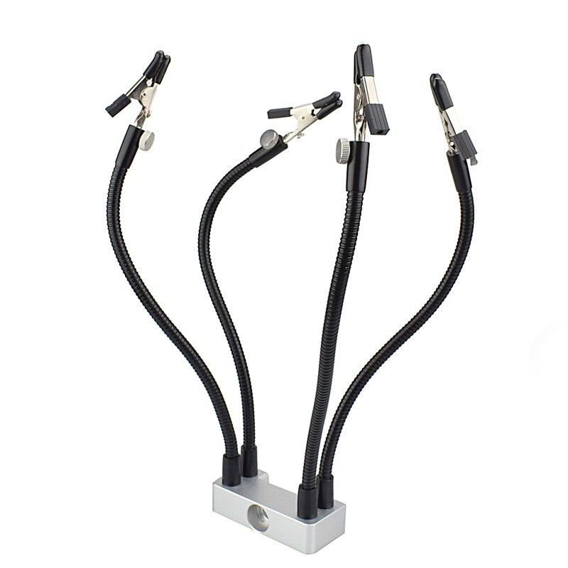 Led 3X Magnifier Bench Vise Table Clamp Soldering Helping Hand Soldering Station Usb 5Pc Flexible Arms Third Hand Tool