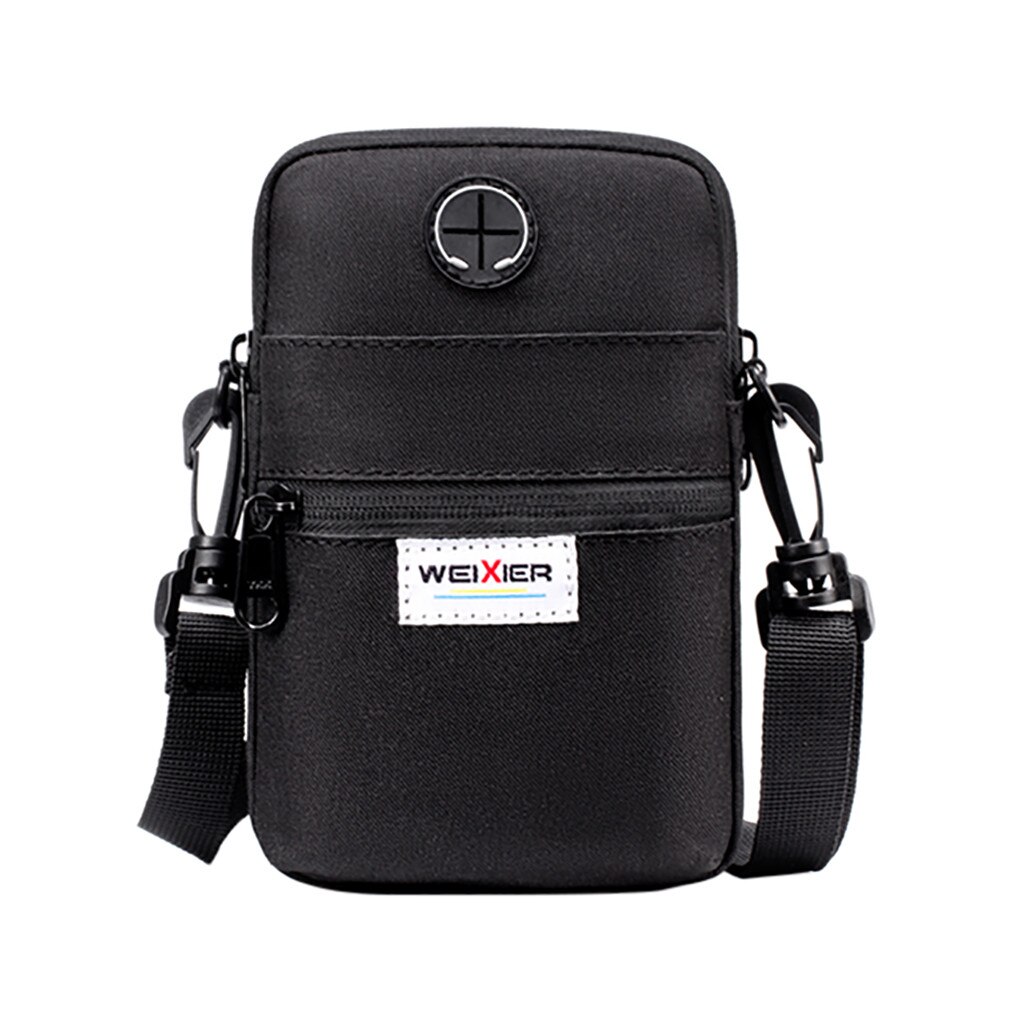 Man Bag Men Diagonal Mini Shoulder Multi-Function Mobile Phone Bag Outdoor Sports Bag сумки женские#612: Black 