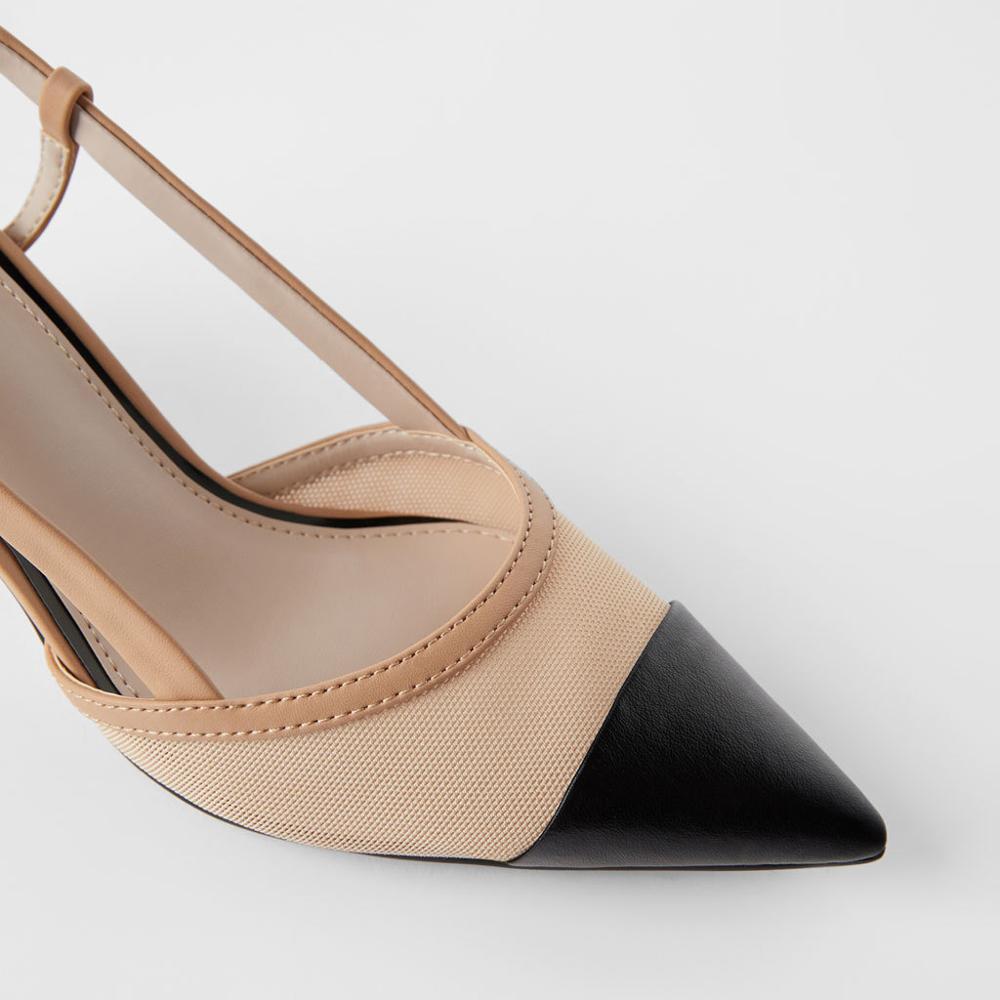 Sandalias con tacón fino y punta en pico para mujer, zapatos de , elegantes