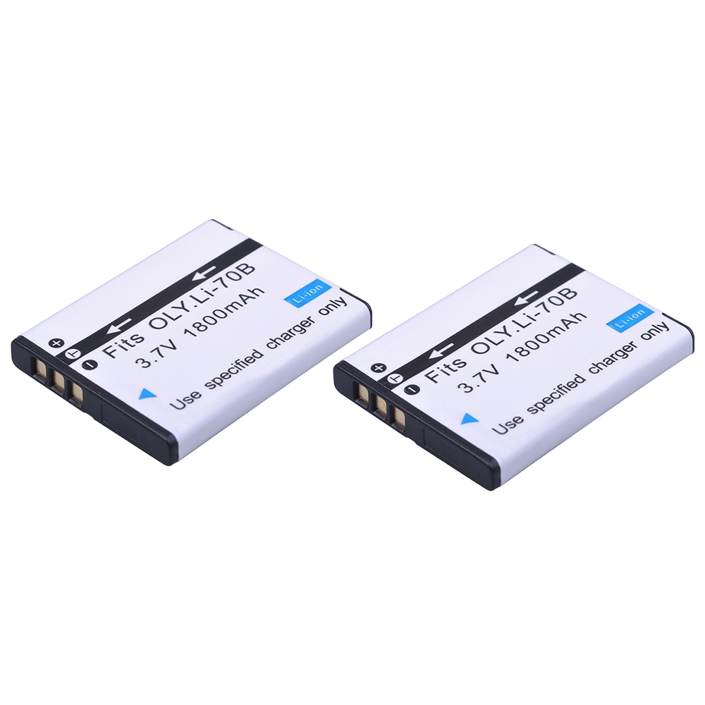 Batería recargable LI-70B Li-70B Li 70B para Olympus VG110, VG120, VG-160, X-940, D-715, FE-4020, FE-4040, FE4020, 2 uds.