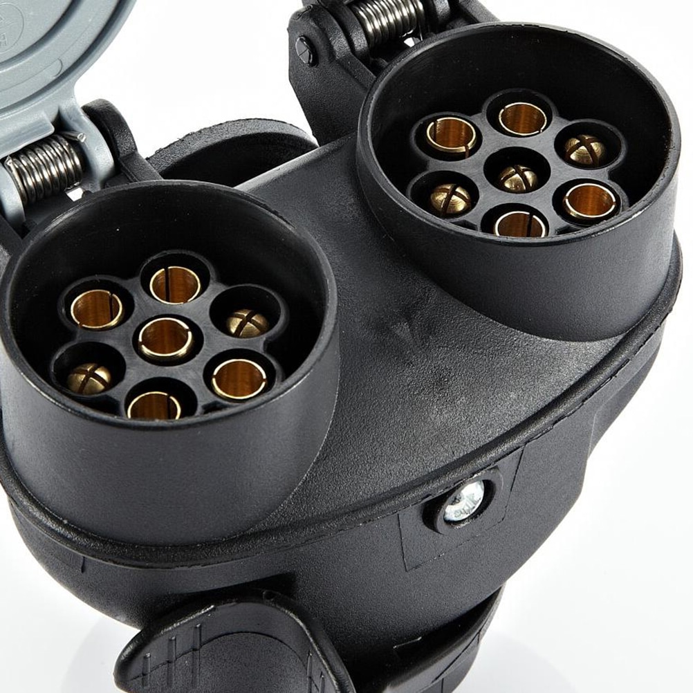 7 Pin Durable Plastic Trailer Plug Tow Bar Electrics Connector EU Plug Auto Car Socket Adapter Trailer Couplings Accessories