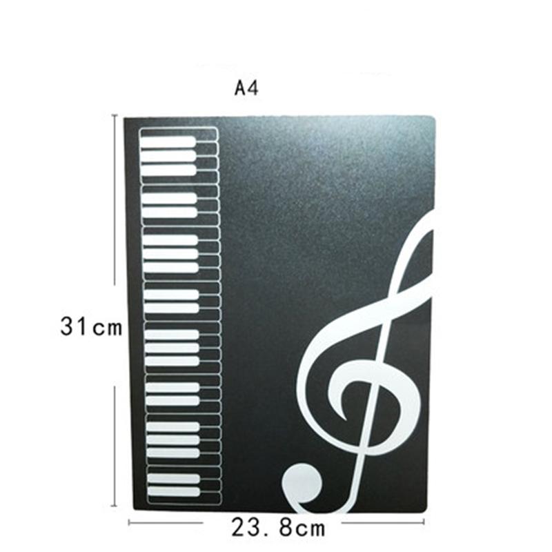 Flerlags musik keyboard 40 siders hæfte kontorlærer test 1pc a4 gennemsigtig mappe