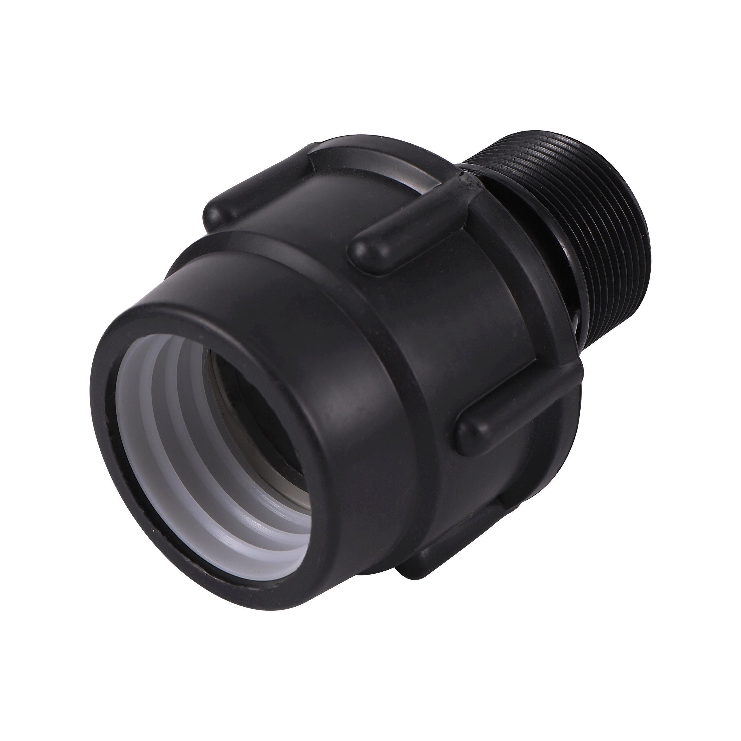 Musta pe vesiputki suora alennusliitin 20/25/32/40/50mm pe pvc putkiliittimet 1/2 &quot; 3/4 &quot; 1 &quot; 1.2 &quot; 1.5 &quot; uroskierreadapteri