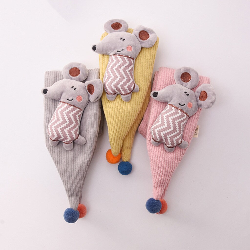 Kids Cartoon Animal Knit Scarves Kids Cartoon Shawls Scarves Collar Thickening Scarf Baby Boys And Girls Winter Knitted Clothes
