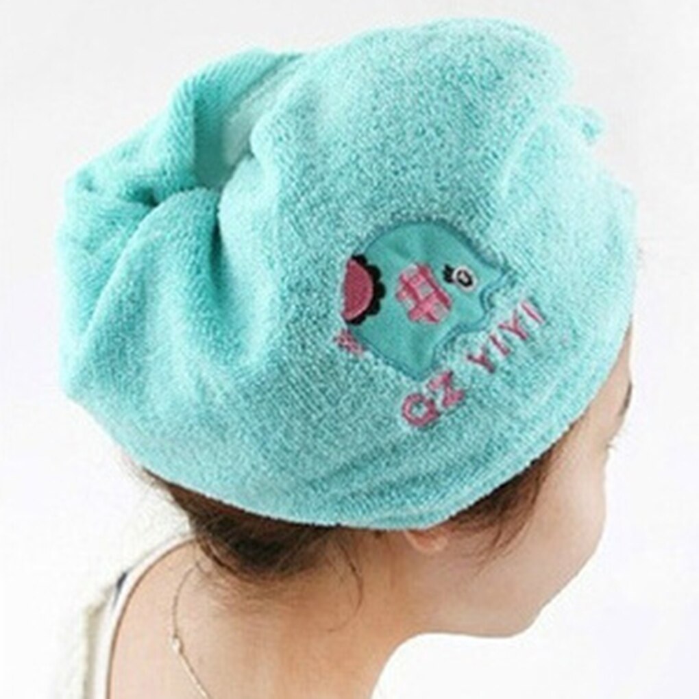 Serviettes de bain à séchage rapide en tissu microfibre, chapeau de douche, Turban absorbant, couleur aléatoire, 1 pièce