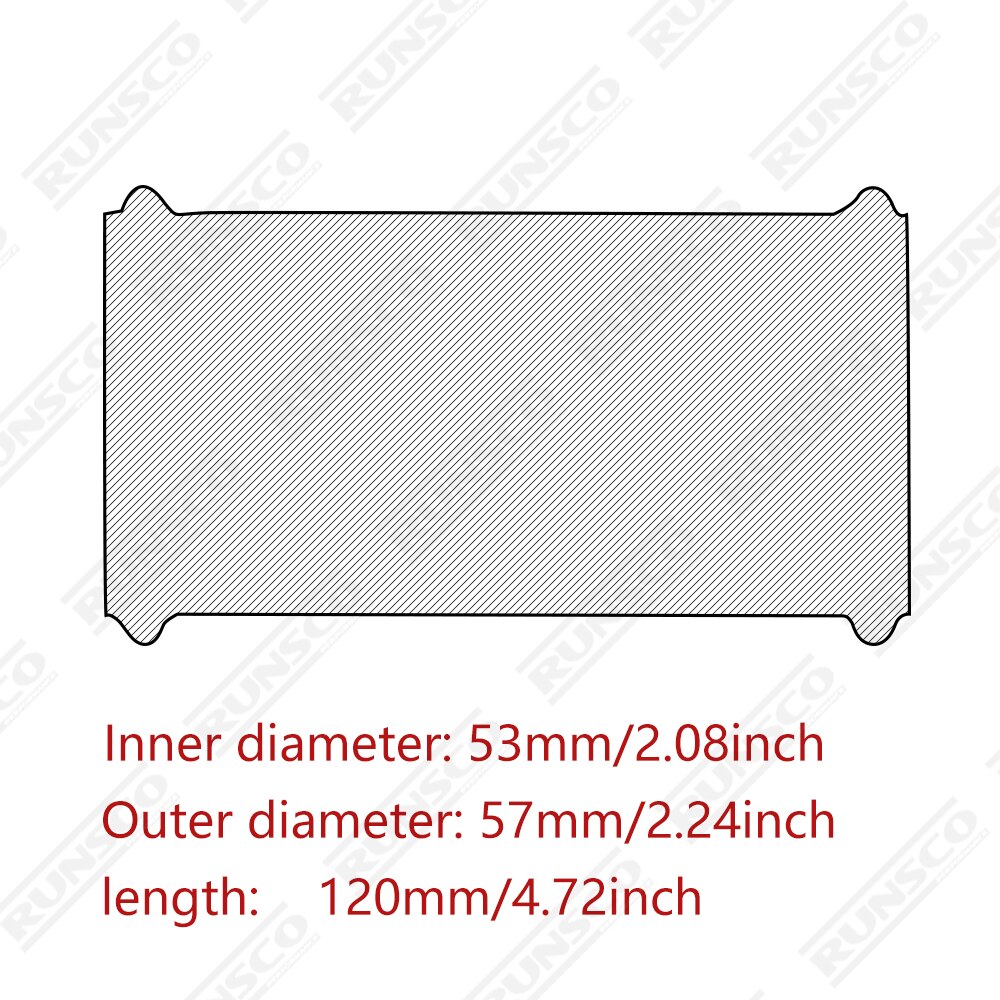 Air Intake Aluminum Tube 51/57/63/70/76mm for Connecting Cold Air Intake Hose DIY Tube for Engine Air Flow Tuning: OD57mm L120mm