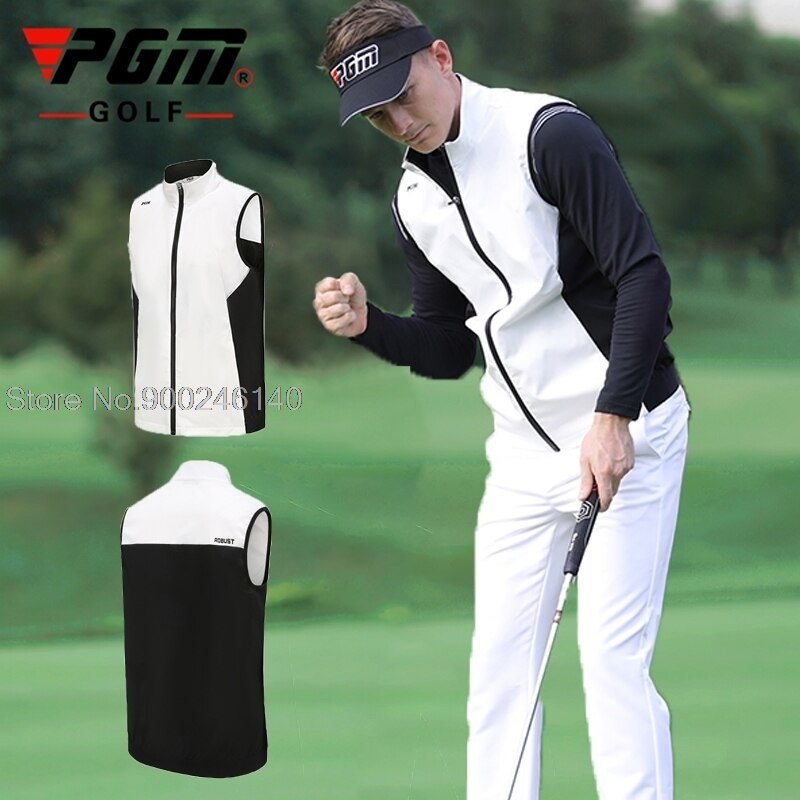Chaleco de Golf para hombre, ropa sin mangas con cremallera completa, abrigo impermeable a prueba de viento, uniforme de competición, chaquetas de abrigo de cintura para primavera e invierno