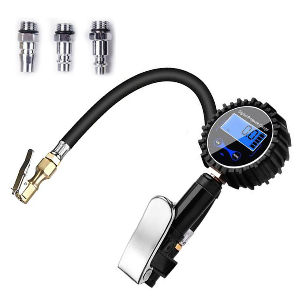 1pc automatische bandenpompen met digitale drukmeter voor auto's, vrachtwagens, fietsen en motorfietsen voor op de weg.