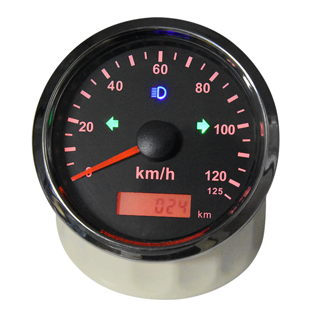 Velocímetro GPS impermeable para motocicleta, velocímetro de 85mm, 125/200 km/h, 160mph, para nieve, ATV, UTV, kilometraje Total ajustable, 12V, 24V, coche marino