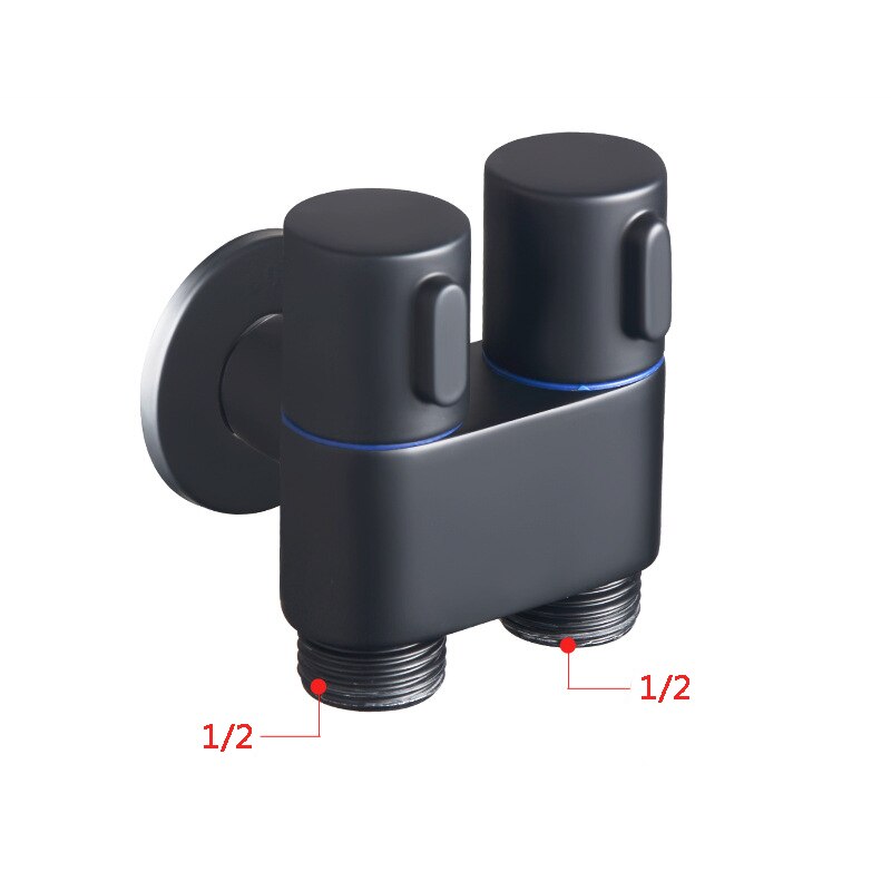 Bibcock Faucets Outdoor Garden Mixer Black/Chrome Brass Wall Mounted Double using Bathroom Washing Machine Faucet Basin Taps