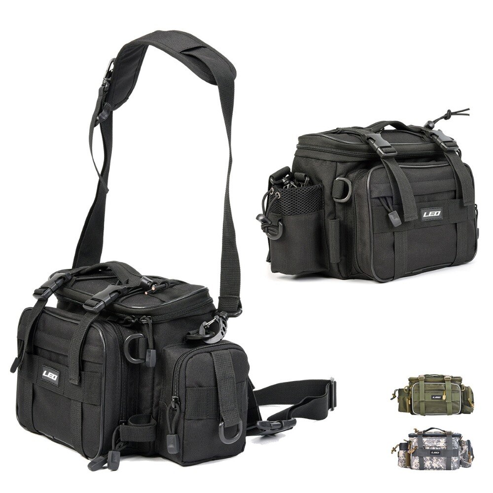 1000D Waterdichte Multifunctionele Vissen Tas Unisex Outdoor Taille Schoudertas Case Reel Lokken Tas Visgerei Opslag