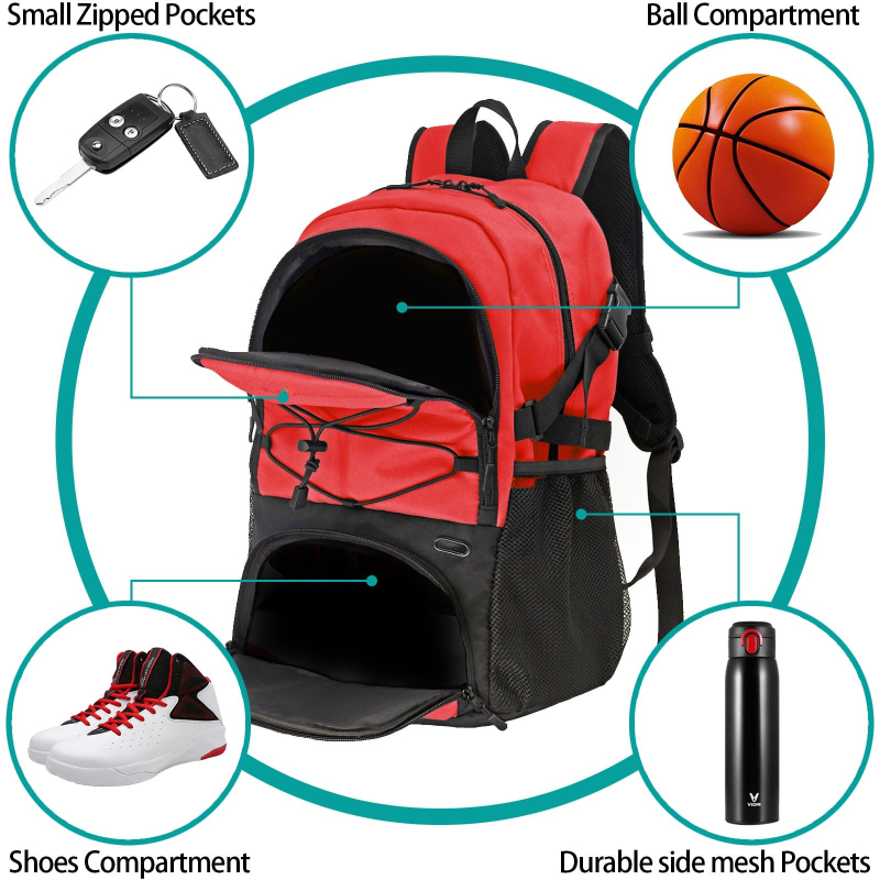 Sporttasche mit separatem Ball halter Basketball rucksack großes Schuh fach für Basketball Fußball Volleyball Schwimm gymnastik Reisen