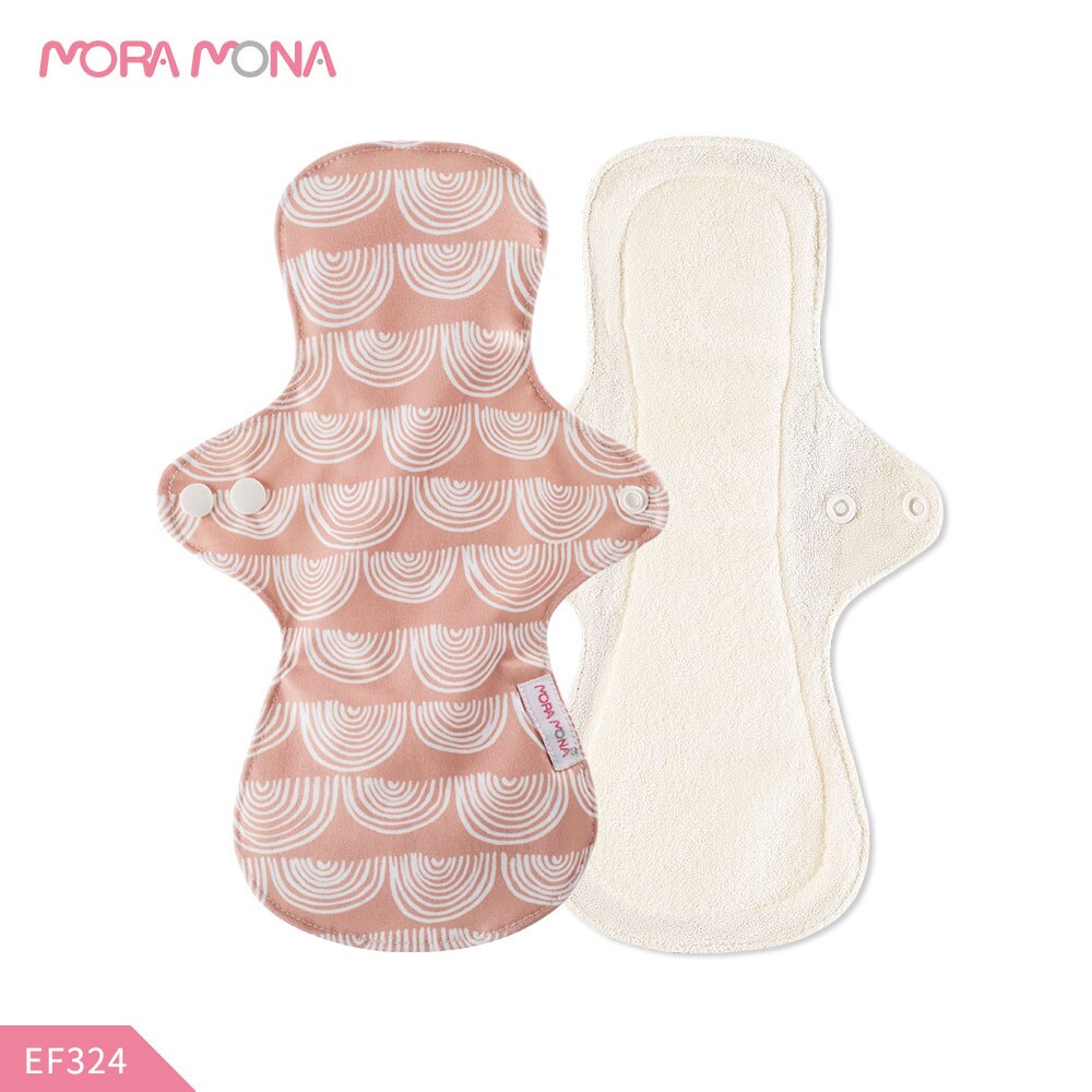 Mora Mona Reusable Menstrual Pad For Heavy Flow Large Size Breathable Women Cloth Pad 5 Pieces: EF324