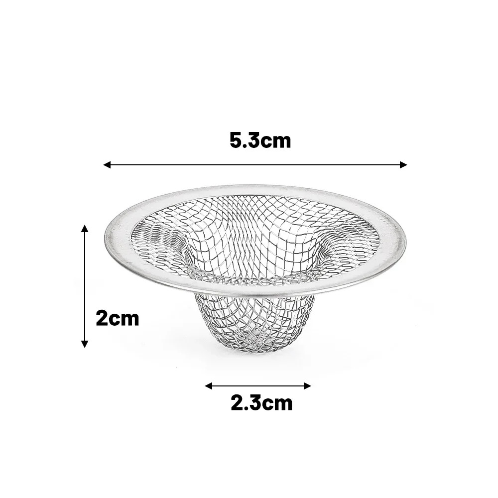 Filtro de acero inoxidable para fregadero de cocina, coladores de malla para alcantarillado, bolsas de malla desechables para filtro de fregadero, drenaje de suelo de baño, filtro de residuos de pelo: Castaño