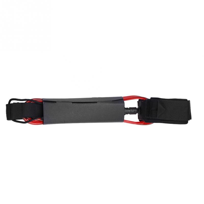 6FT 5.5mm Surfboard Leash Anti-lost TPU Double Swivels Straight Safe Rope Water Sports Surfboard Leash with Hook Loop Closure: Red