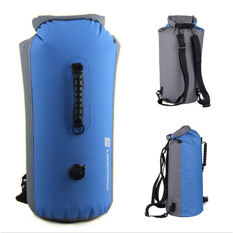 30l oppblåsbare dykkebag vanntett tørr bag ryggsekk sammenleggbar bøtte fiske roll top ryggsekk hav drybag kajakk utendørs pakke