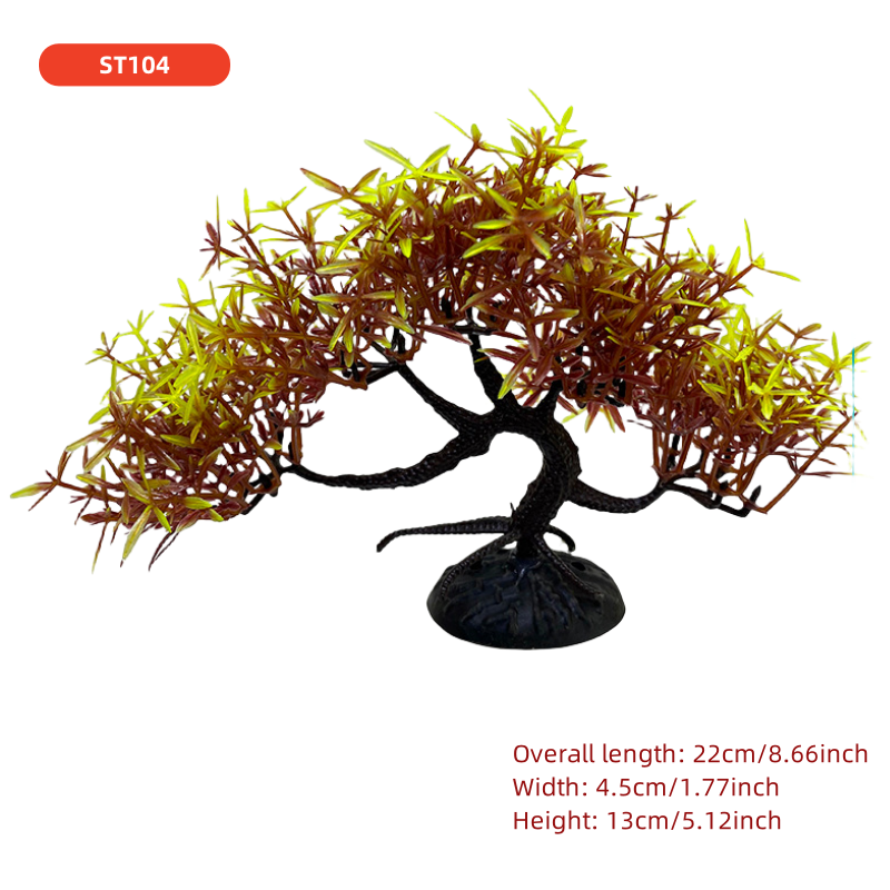 Aquarium Bonsai Boom, Plant, Aquarium Decoratie, Kunstmatige Plant, Bloem Decoratie, Beta Goudvis Decoratie, Zoetwater: rode kleur