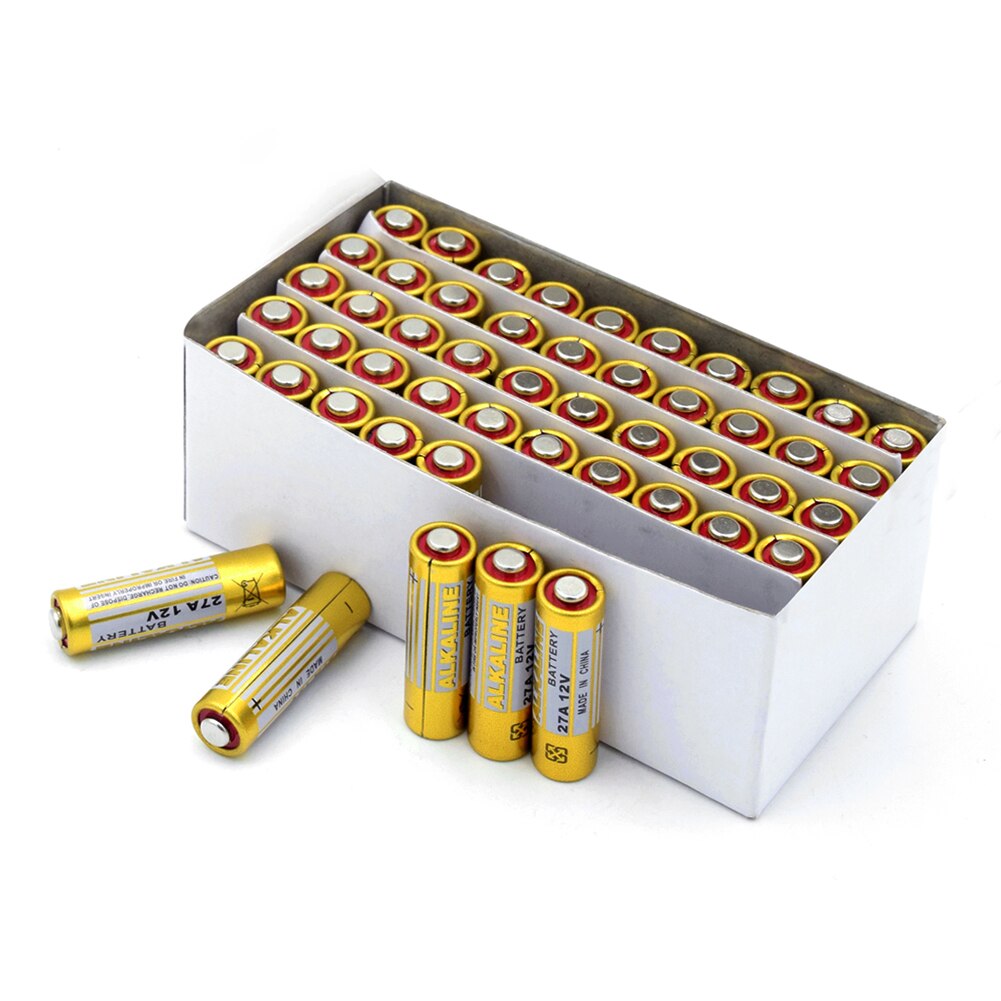 27A MN27 E27A L828 E27 VR27 CA22 Alkaline Battery For Remote Control Alarm Security Devices 12V Alkaline Battery: 50 PCS